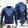 Tennessee Titans Santa Claus In The Moon Ugly Christmas Sweater