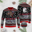 New England Patriots Player With Helmet And Ball Ugly Christmas Sweater