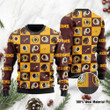 Washington Redskins Logo Checkered Flannel Ugly Christmas Sweater