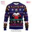 Funny Reindeer Darth Vader Blue Ugly Christmas Sweater