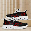 Walk By Faith Red Iron Pattern Cross Max Soul Shoes, Faith Over Fear Men And Women Light Sports Shoes Full Size