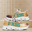 Jesus Cross Jesus Lover Max Soul Shoes, Start With Jesus Stay With Jesus End With Jesus Men And Women Light Sports Shoes Full Size