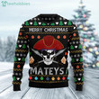 Pirate Skull Merry Christmas Mateys Ugly Christmas Sweater