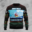 Santa Claus Surfing Ugly Christmas Sweater