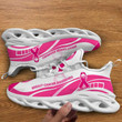 Breast Cancer Awareness Ribbon Cancer Warrior Max Soul Shoes, Gift Ideal Men And Women Light Sports Shoes Full Size