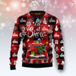 Red Truck Let It Snow Ugly Christmas Sweater