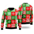 Snow Patchwork Funny Holiday Pattern Ugly Christmas Sweater , Snow Patchwork Funny Holiday Pattern 3D All Over Printed Sweater