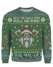 Funny Deck The Halls Skulls And Bodies Ugly Christmas Sweater , Funny Deck The Halls Skulls And Bodies 3D All Over Printed Sweater