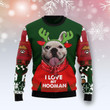 I Love My Hooman Dog Ugly Christmas Sweater , I Love My Hooman Dog 3D All Over Printed Sweater