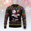 Flamingo Reindeer Ugly Christmas Sweater , Flamingo Reindeer 3D All Over Printed Sweater