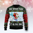Skiing Oh What Fun Ugly Christmas Sweater , Skiing Oh What Fun 3D All Over Printed Sweater
