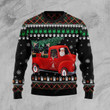 Scottish Terrier And Red Truck Ugly Christmas Sweater , Scottish Terrier And Red Truck 3D All Over Printed Sweater