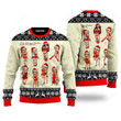 Nine Sweet Santa Ladies Dancing Christmas Ugly Christmas Sweater , Nine Sweet Santa Ladies Dancing 3D All Over Printed Sweater