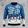 Snowman Beauty Ugly Christmas Sweater , Snowman Beauty 3D All Over Printed Sweater