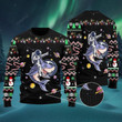 Funny Astronauts Ride A Shark In Space With The Planet Ugly Christmas Sweater , Funny Astronauts Ride A Shark In Space With The Planet 3D All Over Printed Sweater