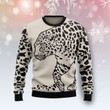 Leopard Ugly Christmas Sweater , Leopard 3D All Over Printed Sweater