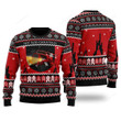 Santa Riding Hot Rod Ugly Christmas Sweater , Santa Riding Hot Rod 3D All Over Printed Sweater