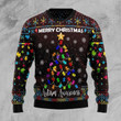 Christmas Tree Autism Awareness Ugly Christmas Sweater, Christmas Tree Autism Awareness 3D All Over Printed Sweater