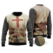 Knights Templar Armor Ugly Christmas Sweater, Knights Templar Armor 3D All Over Printed Sweater