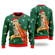 Pizza Cat With Laser Eyes Ugly Christmas Sweater, Pizza Cat With Laser Eyes 3D All Over Printed Sweater