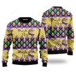 Mardi Gras Masquerade Mask Pattern Ugly Christmas Sweater, Mardi Gras Masquerade Mask Pattern 3D All Over Printed Sweater
