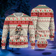 English Bulldog Scratch Ugly Christmas Sweater, English Bulldog Scratch 3D All Over Printed Sweater