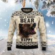 Don't Worry Bear Happy Ugly Christmas Sweater, Don't Worry Bear Happy 3D All Over Printed Sweater
