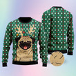 Cute Dog With Reindeer Hord Ugly Christmas Sweater, Cute Dog With Reindeer Hord 3D All Over Printed Sweater