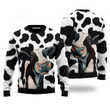 Funny Cow Ugly Christmas Sweater, Funny Cow 3D All Over Printed Sweater