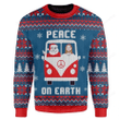 Peace On Earth Ugly Christmas Sweater, Peace On Earth 3D All Over Printed Sweater