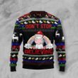Unicorn Don't Stop Believing Ugly Christmas Sweater, Unicorn Don't Stop Believing 3D All Over Printed Sweater