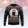 Black Cat Run On Coffee Ugly Christmas Sweater, Black Cat Run On Coffee 3D All Over Printed Sweater