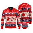 Christmas Canada Maple Leaf Ugly Christmas Sweater, Christmas Canada Maple Leaf 3D All Over Printed Sweater