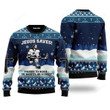 Jesus Saves Hockey Ugly Christmas Sweater, Jesus Saves Hockey 3D All Over Printed Sweater