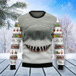 Shark Cute Face Ugly Christmas Sweater, Shark Cute Face 3D All Over Printed Sweater