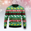 Merry Christmas X Moose Ugly Christmas Sweater, Merry Christmas X Moose 3D All Over Printed Sweater