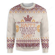 Happy Thanksgiving Ugly Christmas Sweater, Happy Thanksgiving 3D All Over Printed Sweater