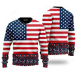 American Flag Ugly Christmas Sweater, American Flag 3D All Over Printed Sweater