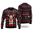 Christmas Santa Reindeer Dog Pattern Ugly Christmas Sweater, Christmas Santa Reindeer Dog Pattern 3D All Over Printed Sweater