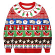 Christmas Santa Sleigh Pattern Ugly Christmas Sweater, Christmas Santa Sleigh Pattern 3D All Over Printed Sweater