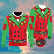 Xmas Tree Green Ugly Christmas Sweater, Xmas Tree Green 3D All Over Printed Sweater