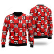Red Santa Peeking Ugly Christmas Sweater, Red Santa Peeking 3D All Over Printed Sweater
