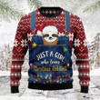 Just A Girl Who Loves Christmas And Sloth Ugly Christmas Sweater, Just A Girl Who Loves Christmas And Sloth 3D All Over Printed Sweater