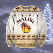 Malibu Ugly Christmas Sweater, Malibu 3D All Over Printed Sweater