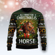 Horse All I Need For Christmas Ugly Christmas Sweater, Horse All I Need For Christmas 3D All Over Printed Sweater