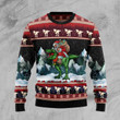 T-rex Santa Ugly Christmas Sweater, T-rex Santa 3D All Over Printed Sweater