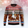 Fa Lla Lla Llamas Ugly Christmas Sweater, Fa Lla Lla Llamas 3D All Over Printed Sweater