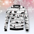 Black Cat Christmas Music Ugly Christmas Sweater, Black Cat Christmas Music 3D All Over Printed Sweater