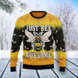 Bee Tie Dye Ugly Christmas Sweater, Bee Tie Dye 3D All Over Printed Sweater