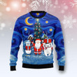 Bear Santa Penguin Ugly Christmas Sweater, Bear Santa Penguin 3D All Over Printed Sweater